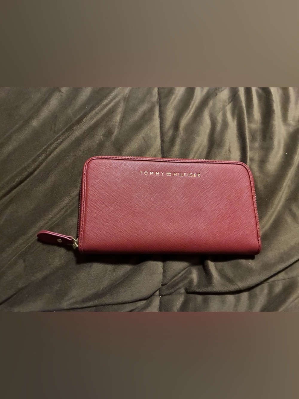 Tommy Hilfiger Wine Zip-Around Wallet, lots of storage